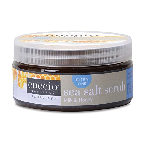 Скраб с морска сол Cuccio Naturale - Много малък - Нежно ексфолира, премахване на мъртвите клетки на кожата - Прави кожата