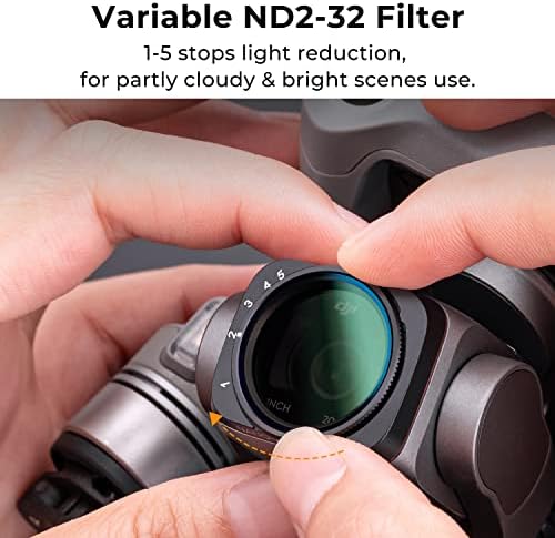 Комплект филтри K &F Concept от 2 опаковки VND, съвместим с DJI Air 2S, Комплект филтър ND неутрална плътност ND2-32 и ND64-512 за обектива на камерата дрона DJI AIR 2S, филтри от оптично стъ