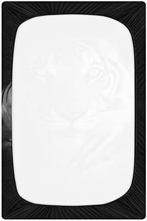 ALAZA Чаршафи за легла с изображение на Тигър и животни, Чаршаф-Кош за Момчета и Момиченца, Мини Размер 39x27 инча