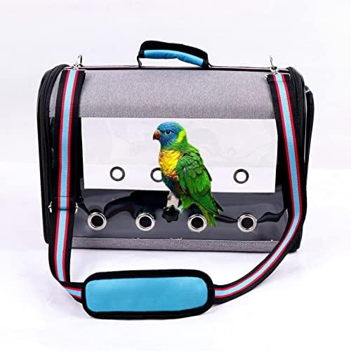 Чанта за Носене птици, Клетка за пътуване с поставка, Лека Раница за Папагал, Преносима Чанта за пътуване с Птиците, Дишаща Клетка