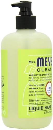 Сапун за ръце Mrs. Meyer's с Етерични масла, Биоразлагаемая формула, Лимонена Върбинка, 12,5 течни унции - Опаковка