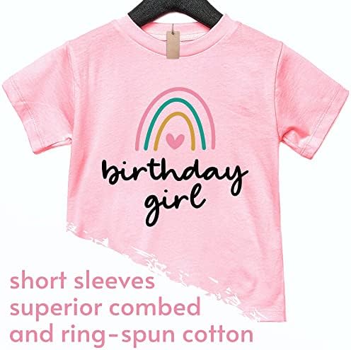 Преливащи се цветове Тениски за момичета на рождения Ден на от 2 до 5 години, Сладък Меки Памучни Тениски За Малки Момичета