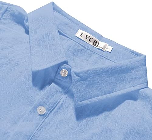 LVCBL Мъжка Лятна Риза с Къс Ръкав, Мъжки Ежедневни Риза с Нагрудным джоб, Мъжки Ризи Обичайното Намаляване на