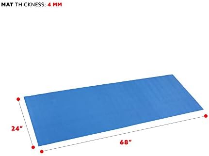 Sunny Health & Fitness Нескользящий Гъста и широка подложка за практикуване на йога - Размер 68 х 24 инча