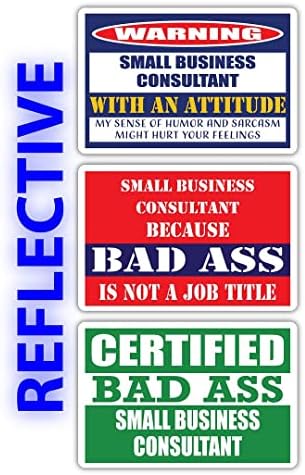 (x3) Сертифициран Стръмен Консултант за малкия бизнес със стикери Отношението | Забавна Професия, Идея за подарък