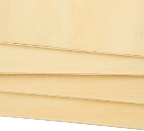 20 Опаковки Листа на Липа 11,8 × 11,8 инча, Листа Шперплат 1/16, Недовършени дървени Дъски за Diy, проект Направи