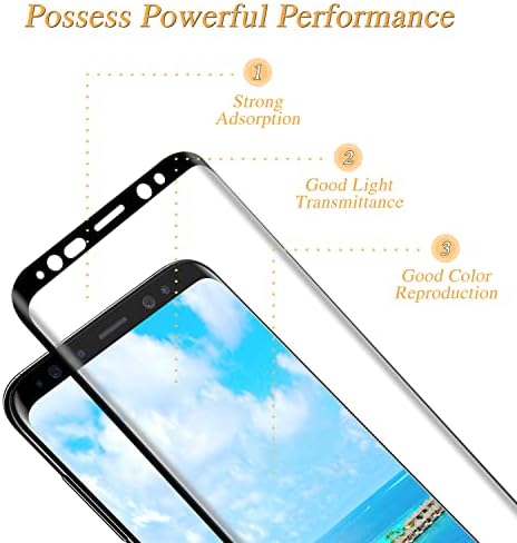 KATIN Предназначен за Samsung Galaxy S9, Защитен слой от закалено Стъкло, 3D Извити Точкова матрица, Пълно покритие на екрана, Защита от надраскване, Тъчпад, HD Clear