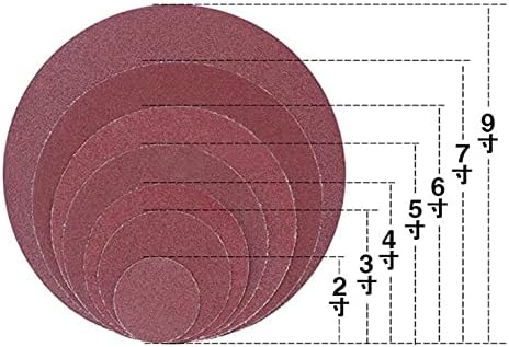 Шкурка за полиране на дърво, метал и 20 броя 5 Инча, 125 mm Кръгла Наждачный диск, Размер на шкурката 40-2000 Кука и околовръстен диск (Обяснения: Размер на 120)