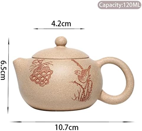 LIUZH 120 мл Исинские Чайници От Лилава Глина, Класически Чайник Xishi, Рудный Чайник, Майстор на Ръчно изработени,