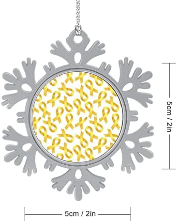Златна Лента за Повишаване на Информираността на рак в детска възраст, Висулка във формата на Снежинки, Коледни