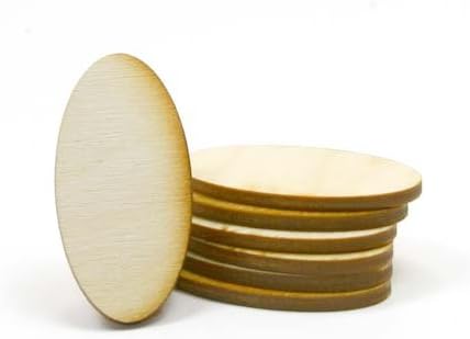 Mylittlewoodshop - 100 кг суров дървен материал с овална форма с размери 2 на 1 инч и с дебелина 1/8 инча (LC-OVAL01-100)
