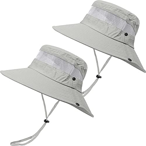 2 Опаковки Слънчеви шапки Boonie за мъже и жени с защита от uv UPF 50+ за Риболов, разходки и градинарство