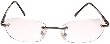 Модерни Правоъгълни Очила за четене От Оръжеен метал Без Рамки 1.50