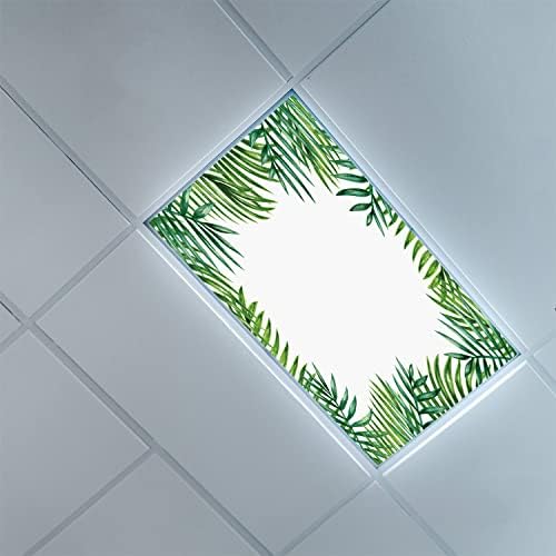 Капачки флуоресцентни лампи за таван разпръскване панели-Модел под формата на зелени листа-Капачки флуоресцентни лампи за по-хладно кабинет-Окачен таван от 2 x 4 ме?