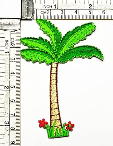 Kleenplus Нашивка от Кокосовата Палма Занаяти Изкуството на Шевни Ремонт на Палма с Червени Цветове Карикатура на