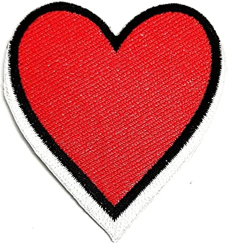 Kleenplus Сладък Сладък Червен Икона с изображение на Сърцето, на Любовта, на Бродирани Желязо, Пришитый Икона за