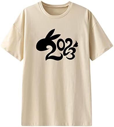 Горната Риза за Жени Лято Есен С Къс Ръкав Мека Удобно Облекло 2023 Г. през Цялата Силует Графичен Салон Тениска HK HK