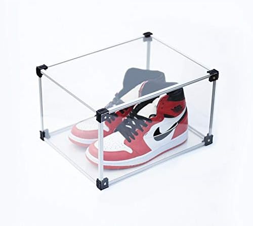 Акрилна Прозрачна кутия за съхранение на маратонки Anncus със странична дупка, Накладываемый В Събирането, Прахоустойчив, Шкаф за съхранение на обувки ZH239 - (Размер: Ст