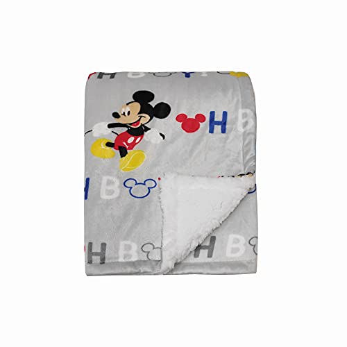 Одеяло на Дисни Cudlie Baby Boy Mickey Mouse MNK/Шерпа с принтом Суперзвезда