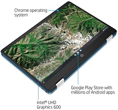 Лаптоп HP X360 14a Chromebook с 14-инчов сензорен екран с висока разделителна способност, развлекающий под всякакъв ъгъл Intel
