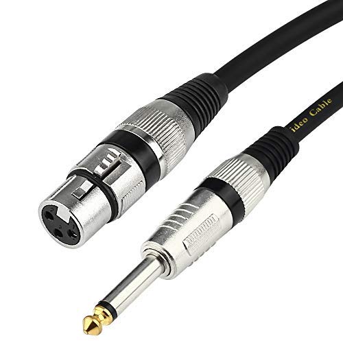Жак Сеньор Кабел XLR - 1/4 (6,35 мм) TS Mono Jack не са симетрични Микрофон на Кабела Микрофон на кабел за динамичен микрофон - (6) Фута