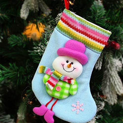 SOIMISS 1 бр. Коледни Чорапи, Торбичка за Бонбони, Подарък Чорапи на Дядо Коледа, Окачен Окачен Чорап