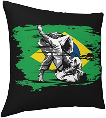 KADEUX Бразилски Флаг на Джиу-Джицу, Калъфки за Възглавници 18x18 См Калъфки За Възглавници Поставяне на Квадратна Калъфка