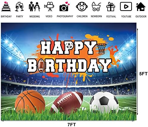 LTLYH 7x5ft Суперкупа на Спортна Тема Фон за Парти по случай рождения Ден на Бижута Футболен Фон, Фон за задната врата Спорт Футбол честит Рожден Ден Торта Маса Фотобудк?
