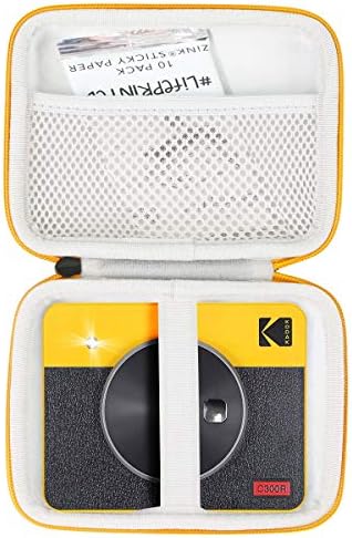 Твърд Пътен калъф Khanka за Подмяна Съвместима с ретро фотоапарат Kodak Mini Shot 3 Преносим фотопринтер миг печат (Жълта