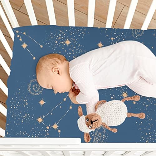 Бебешко Кошче Galaxy Space за Момчета и Момичета, Кърпи за Матрак за Деца, Подходящ за Матраци За легла Стандартен