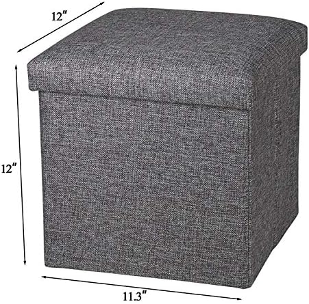 Сгъваема Табуретка за съхранение на WoneNice, Универсална Компактна Кутия за играчки със седалка от пяна с памет