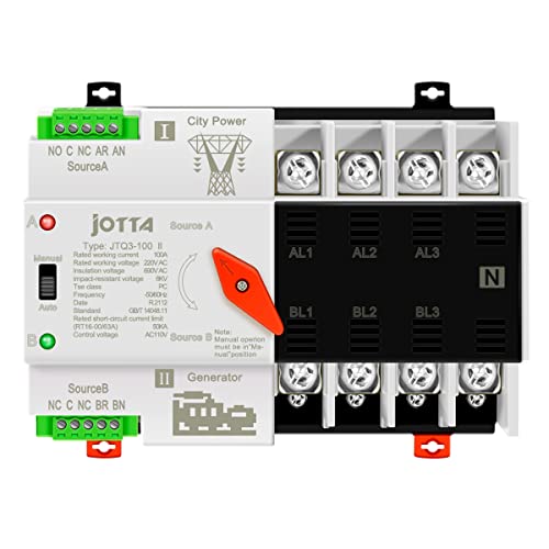 Jotta W2R 4P 100A 110V PC Type Mini ATS Автоматичен Превключвател прехвърляне на 100 Амперных Електрически ключове Двойно захранване