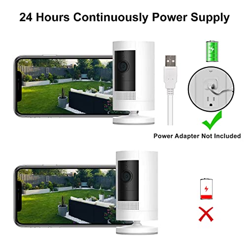 Кабел за зареждане PowGrow Power, който е съвместим с батерията Stick Up Камера и акумулаторна батерия Фокус