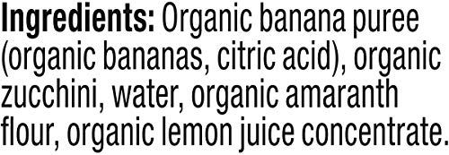 Слива органичната материя | Етап 2 | Органична бебешка храна [от 6 месеца] | Банан, Тиквички и амарант | Пакетче