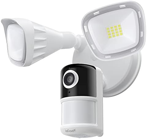Камера-Прожектор ieGeek, Външна Камера Дома за сигурност, 2K Жичен Камера-Прожектор за улица с датчик за движение,