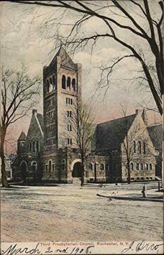 Третата пресвитерианская църква в Рочестър, Ню Йорк, Ню Йорк Оригиналната антични картичка 1908 г.