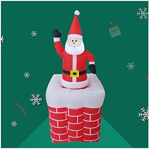 1.8 m Надуваем и Светлинен Комина Дядо Коледа Газова Модел Коледна Украса Подпори