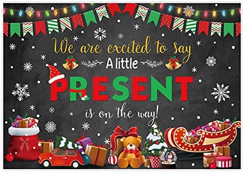Allenjoy 7x5 фута Коледен Фон за Душата на детето Малък подарък в пътя Банер с Обявяването на бременността, За Момчета