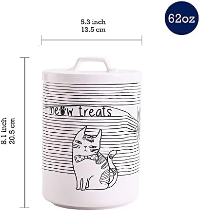 Керамични банка за лакомствата Bico Linear Cartoon Кити, за котки и котенков, Могат да се мият в миялна машина