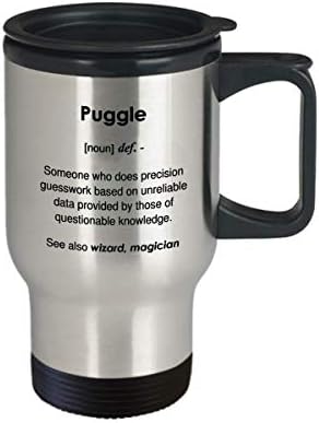 Кафеена чаша Смешни Puggle Definition - Пътна Чаша на 14 грама