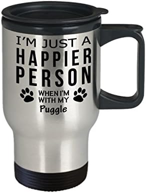 Кафеена Чаша За Любителите на кучета В Пътуване - Щастлив Човек С Пагглом - Подаръци За спасението на Собствениците