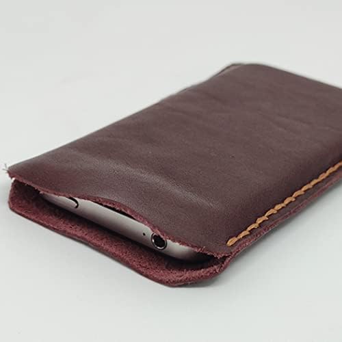 Чанта-кобур от естествена кожа за Sony Xperia XZ2 Premium Калъф за вашия телефон ръчна изработка от естествена кожа, Изработен по поръчка Кожен Калъф-чанта за носене, Вертика?