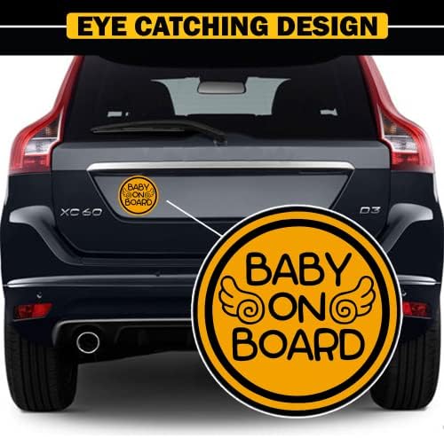 TOTOMO Baby on Board Magnet - Магнити с Надпис: Предупреждение за сигурност за автомобилни Брони - Baby Angel ALI-024