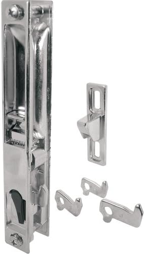 Комплект дръжки за плъзгащи се стъклени врати Prime-Line C 1045, с 6-5/8 инча, Алуминиеви под налягане, Хромирани, С
