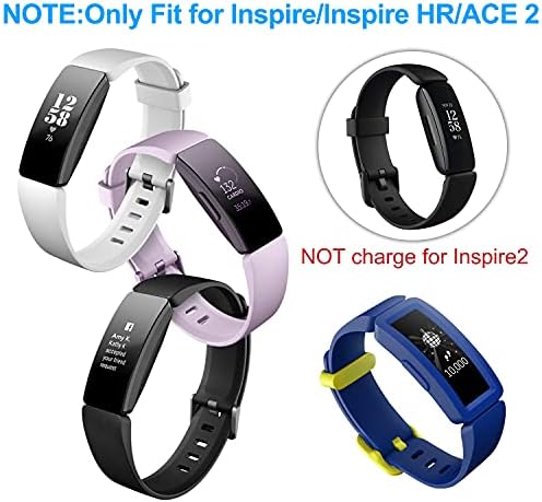 [2] Кабела на зарядното устройство за Fitbit Inspire HR, за Fitbit Inspire и за умни часовници Fitbit Ace 2 Преносимото USB кабел За презареждане, Аксесоари за Fitbit Inspire HR /за Fitbit Inspire (3,3 фута
