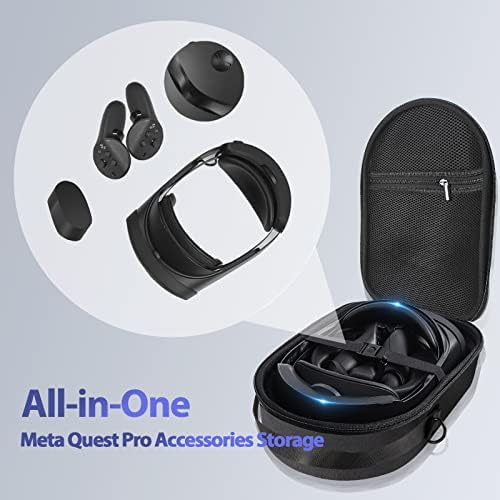 Калъф за носене Oculus / Meta Quest Pro, Твърд Пътен калъф за съхранение на аксесоари за игри виртуална реалност Всичко