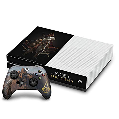 Дизайн на своята практика за главата Официално Лицензиран Assassin ' s Creed Bayek Герб Origins Character Art Матова повърхност Винил Стикер Калъф за игра кожа, Съвместим с конзола Xbox O