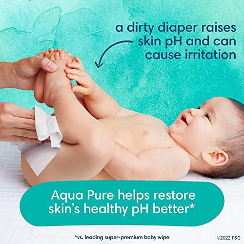 Еднократни бебешки пелени Pampers Pure Protection Размер на 5, състав на 2 месеца (2 132 бр.) с детски кърпички Aqua Pure Sensitive, 12 опаковки Pop-Top (672 бр.)