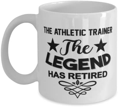 Чаша за спортен Треньор, Легендата се пенсионирах, Нови Уникални Идеи за Подаръци за Спортен Треньор, Чаена Чаша, Чаена Чаша Бял Цвят