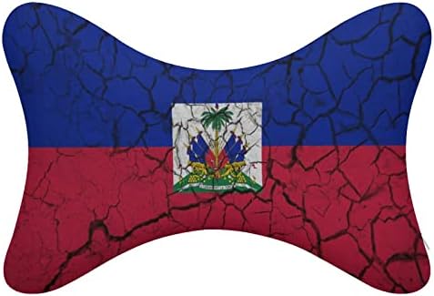 Ретро Знаме на Хаити, 2 бр., Автомобилни Възглавница за шията, Дишаща Автоматична Възглавница За главата с останалите, Удобна Възглавница За столчето за кола, Подход